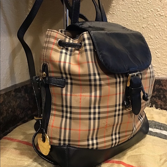 **SOLD**SOLD Burberry Nova Check Canvas Leather Backpack - Picture 2 of 16